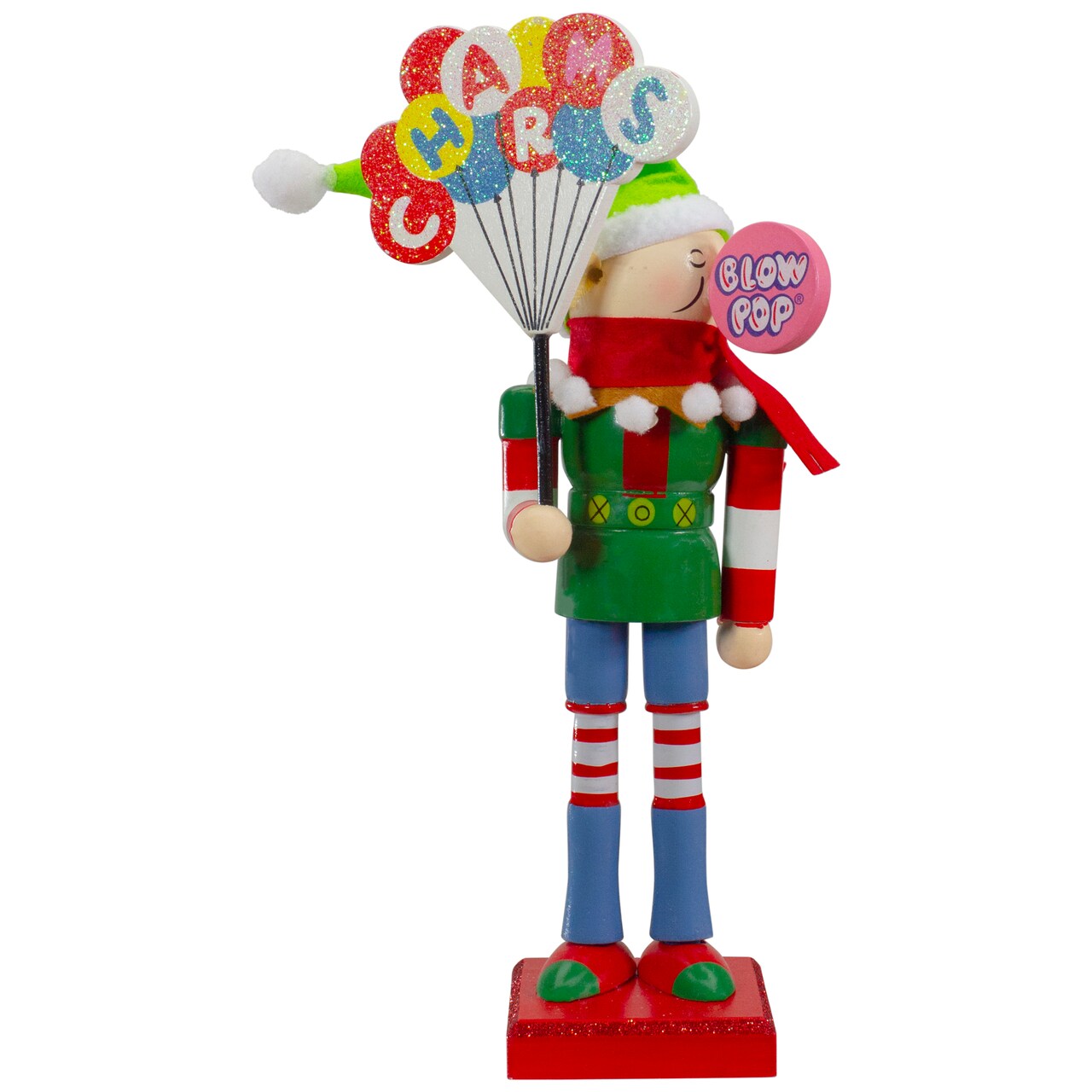 Northlight Tootsie Roll Charms Blow Pop Wooden Christmas Elf Figure - 11"